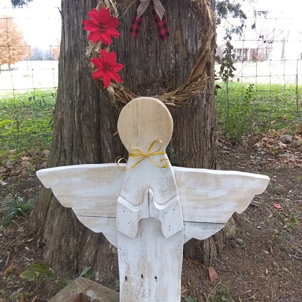 Rustic praying angel - Picture 3 of 4